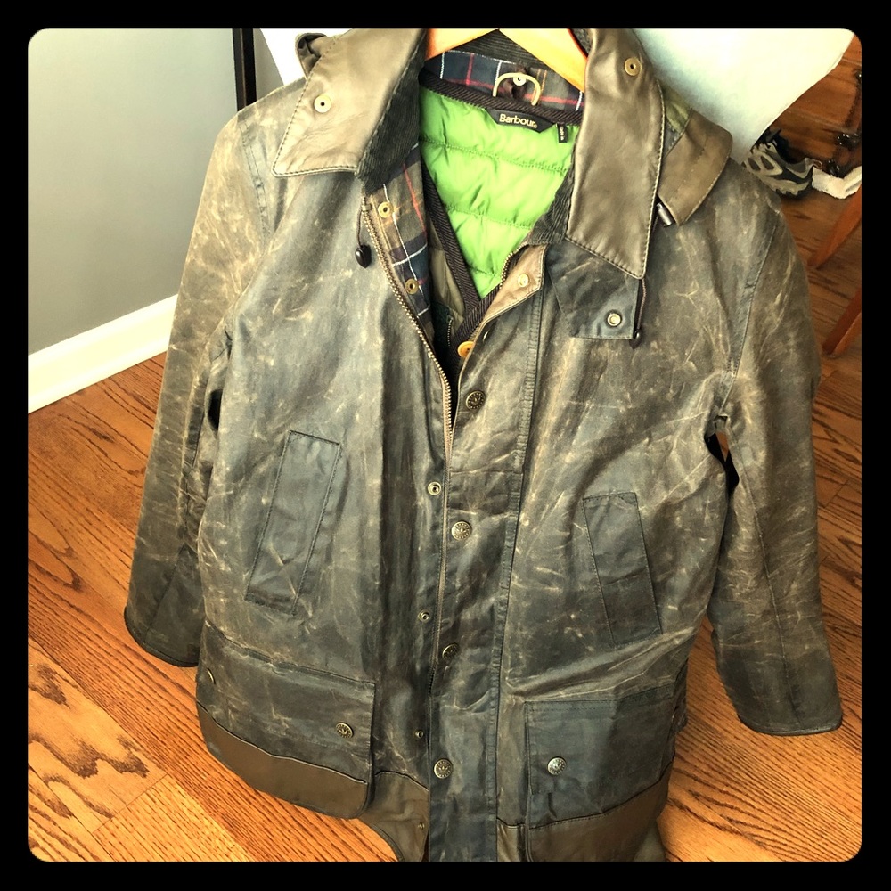 Barbour Tartan Oil cloth Addidas coat
